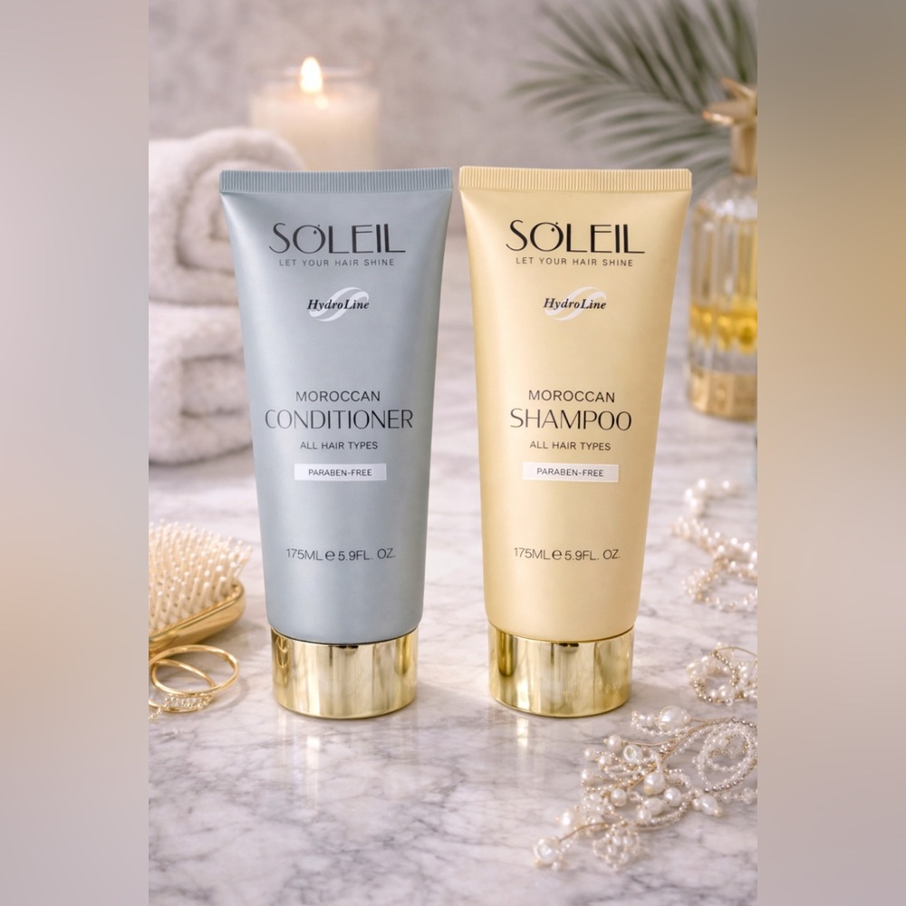Soleil Moroccan Shampoo + Conditioner Bundle 5.9 oz Each
